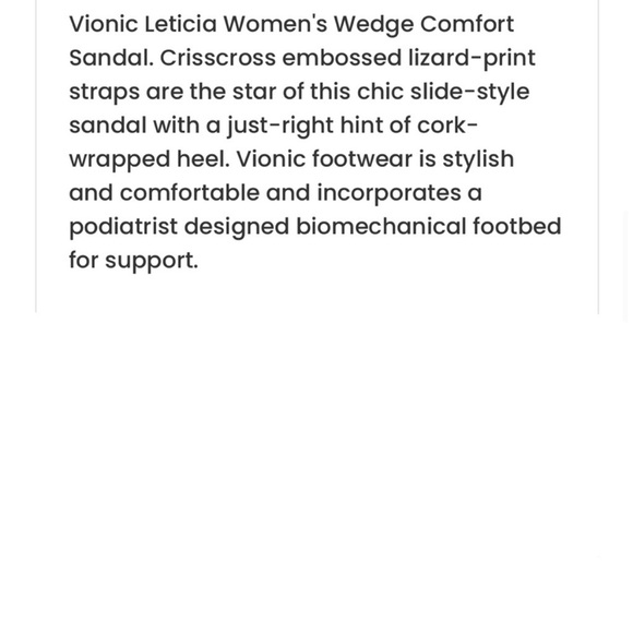Like New Vionic Leather Leticia Wedge
Sandals Black Size 7.5 - Picture 9 of 11